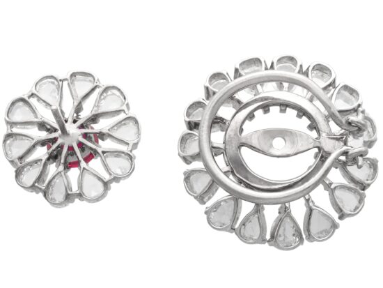 Floral Head Earring Reverse Detail