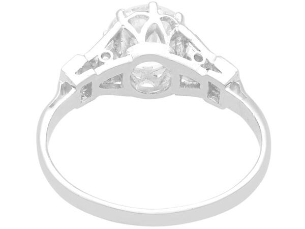 Art Deco diamond solitaire engagement ring platinum