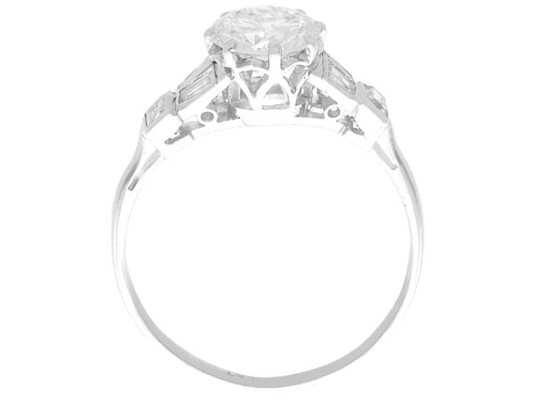platinum Art Deco diamond solitaire engagement ring