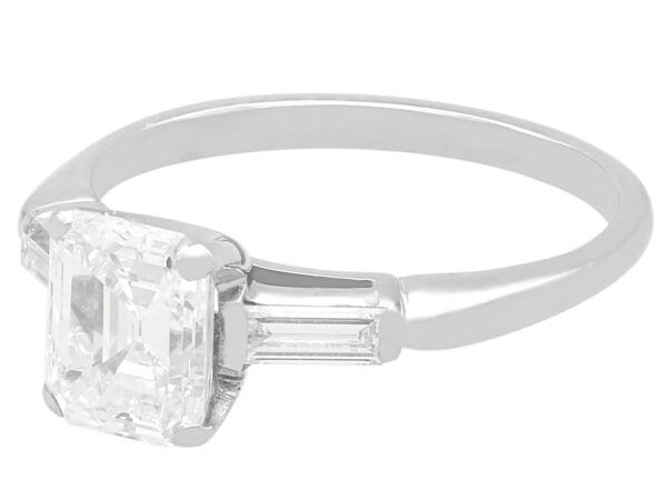 platinum asscher cut solitaire