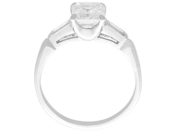 1.25ct Asscher diamond solitaire in platinum