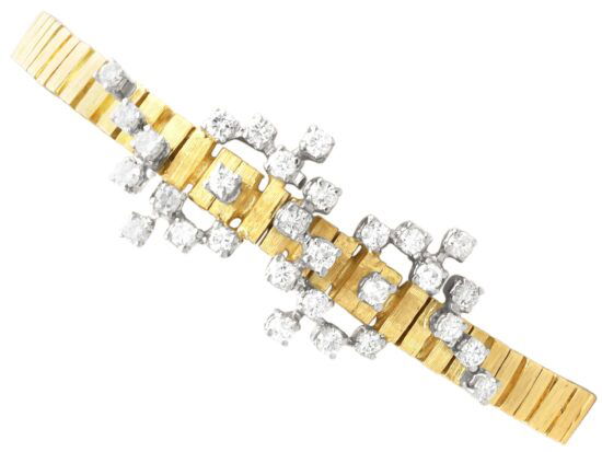 Vintage Diamond Yellow Gold Bracelet