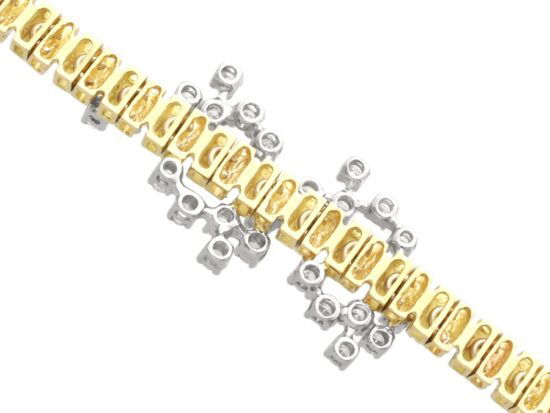 Diamond Gold Bracelet Reverse View