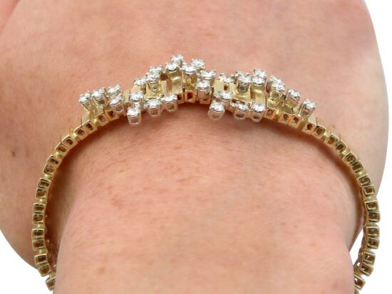 Diamond Bracelet Worn Close Up