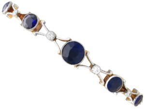 Edwardian Sapphire Diamond Bracelet