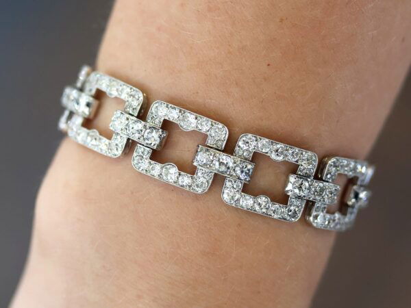 wearing a 10 carat diamond bracelet