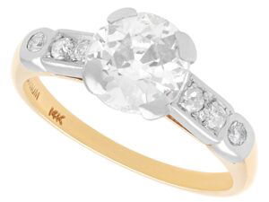 old European cut diamond solitaire ring