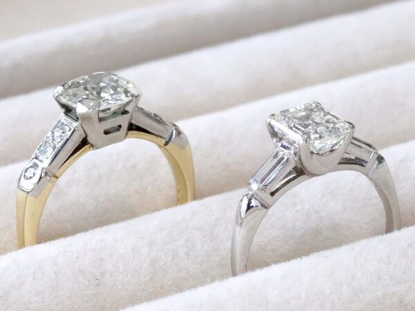 side view diamond solitaires