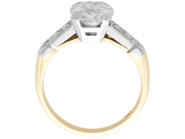 1.60 carat old European cut diamond solitaire ring