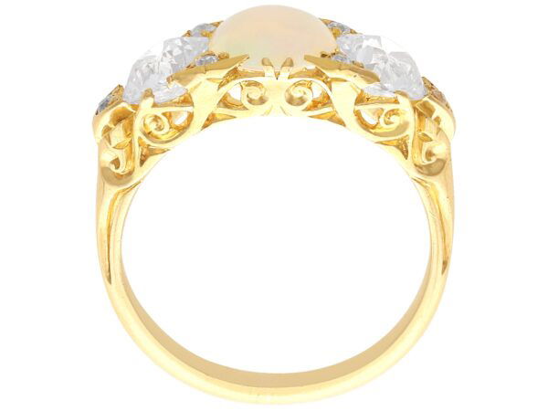 Victorian opal and diamond trilogy ring