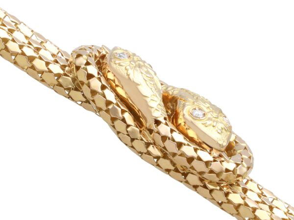 Gold Serpent Wrist Bracelet