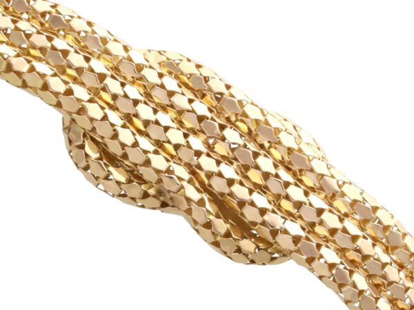 Diamond Snake Gold Bracelet Reverse