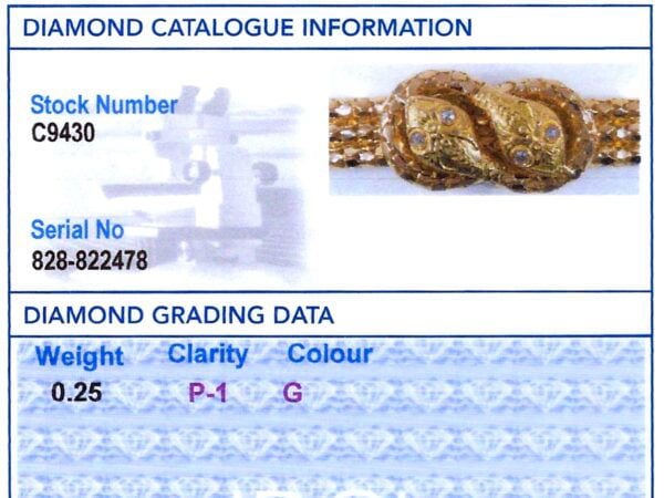 0.25 Carat Diamond Grading Card