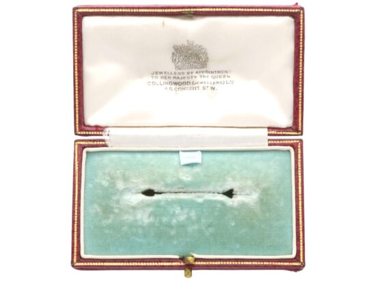 Antique Diamond and Ruby Bug Brooch empty box