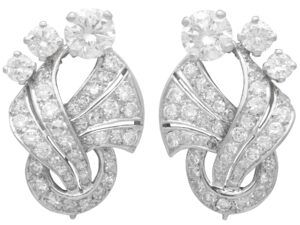 vintage art deco diamond earrings