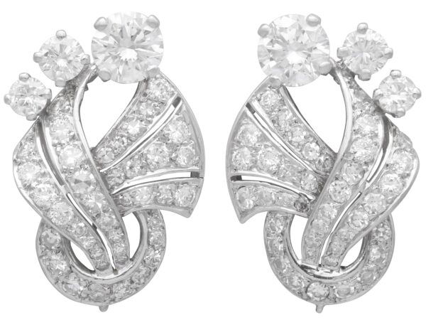 vintage art deco diamond earrings