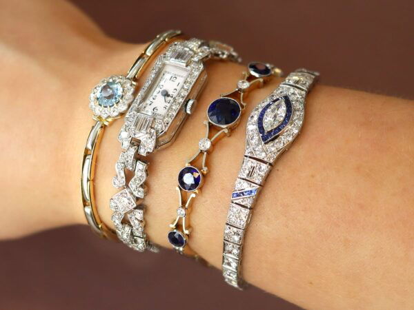 cluster of bracelets