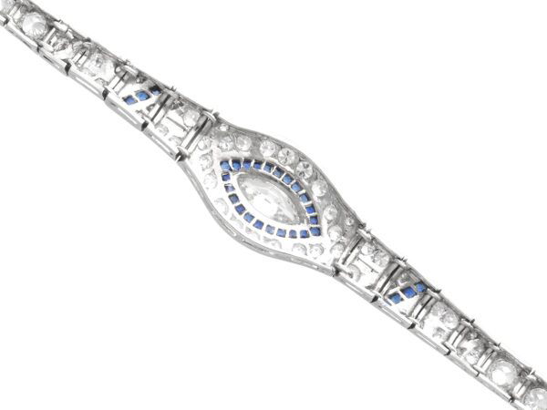 back of Art Deco Sapphire Bracelet