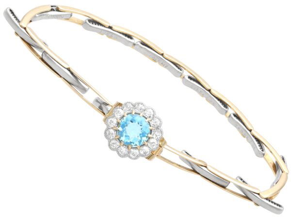 Aquamarine Diamond Cluster Close-Up