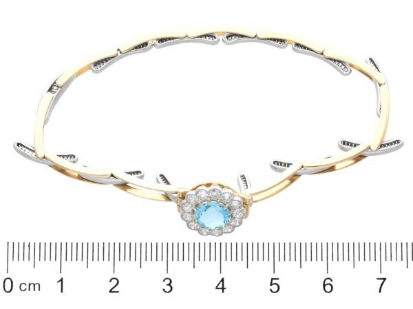 Aquamarine Bracelet Measurement With Ruler