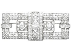 rectangular art deco brooch