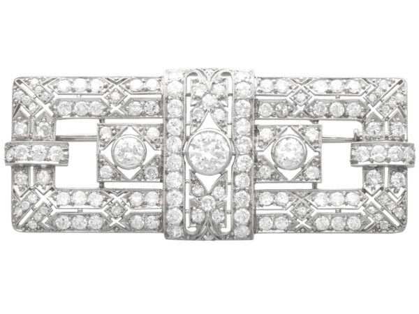 rectangular art deco brooch