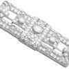 rectangular 6.26 carat diamond and platinum Art Deco brooch