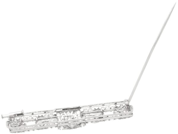 rectangular art deco diamond brooch pin