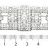 size of rectangular art deco diamond brooch