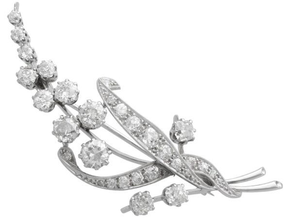diamond floral brooch