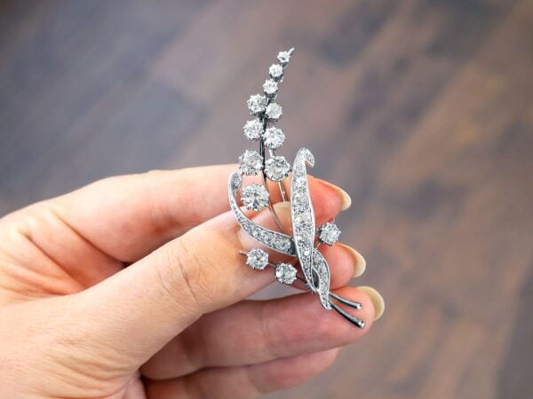 diamond floral brooch from 1930s