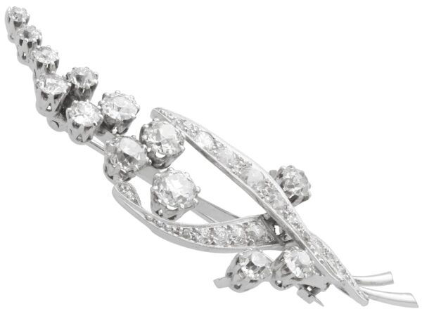 1930s diamond floral brooch
