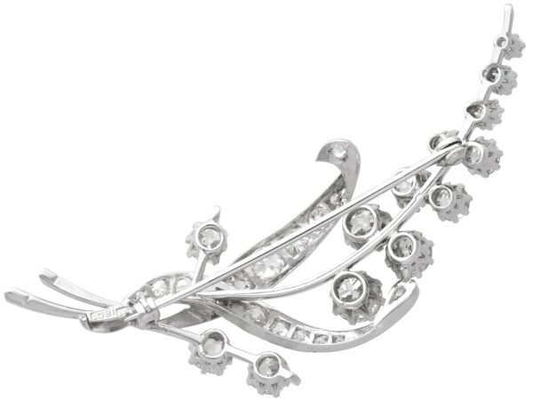 back of diamond floral brooch