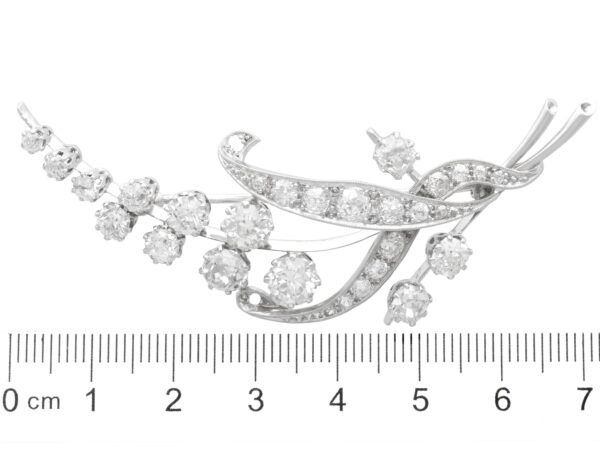 diamond floral brooch size