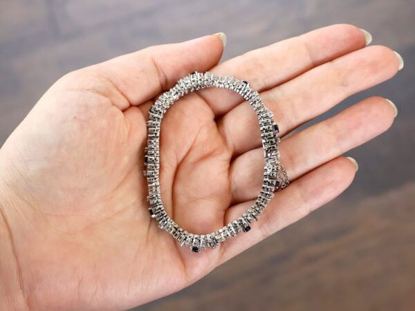 Blue Sapphire Diamond Bracelet