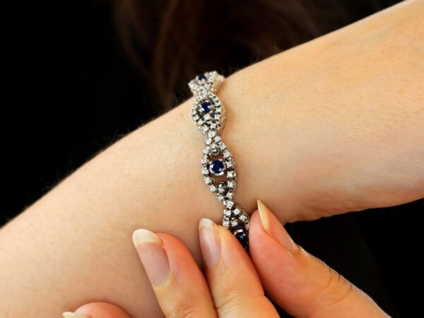 White Gold Bracelet On Hand Social Image