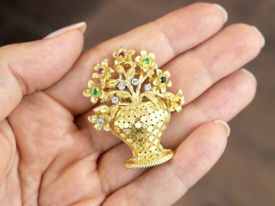 Antique Floral Brooch Product Shot