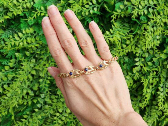 Antique Gold Sapphire Bracelet Outdoor