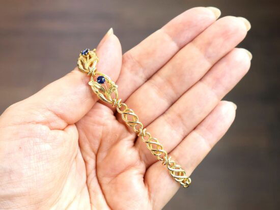 Antique Gold Sapphire Bracelet