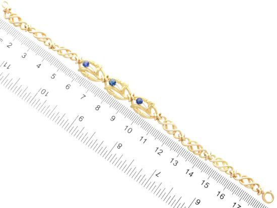 Sapphire Bracelet Measurement With Ruler