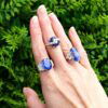 sapphire rings on hand