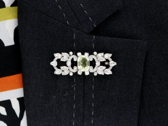 Brooch Worn On Jacket