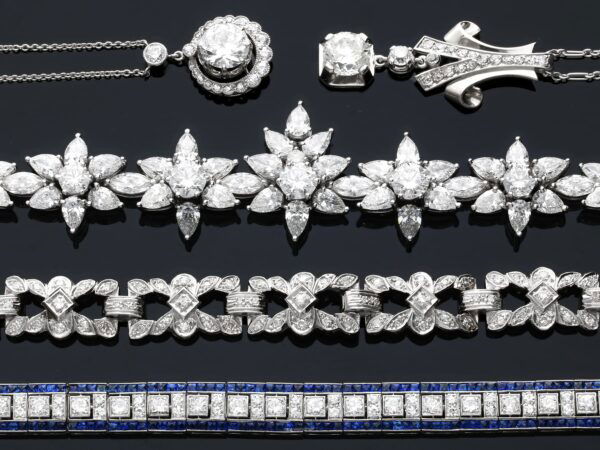 statement floral diamond necklace and other diamonds