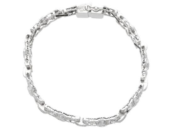 Antique Platinum Diamond Bracelet Front
