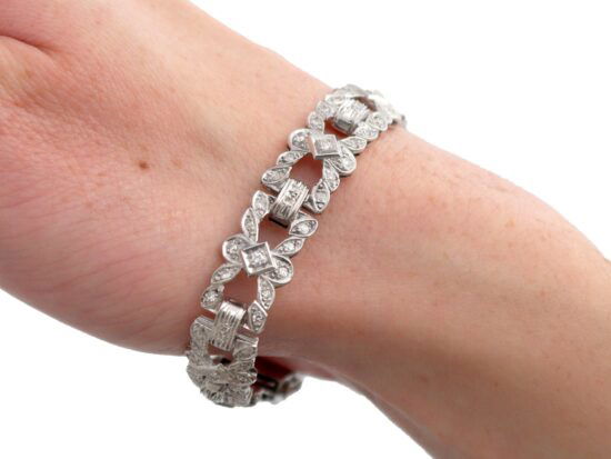 Antique Platinum Wrist Bracelet View