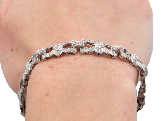 Diamond Bracelet Worn Close Up