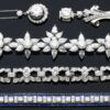 Sapphire Diamond Platinum Bracelet Front