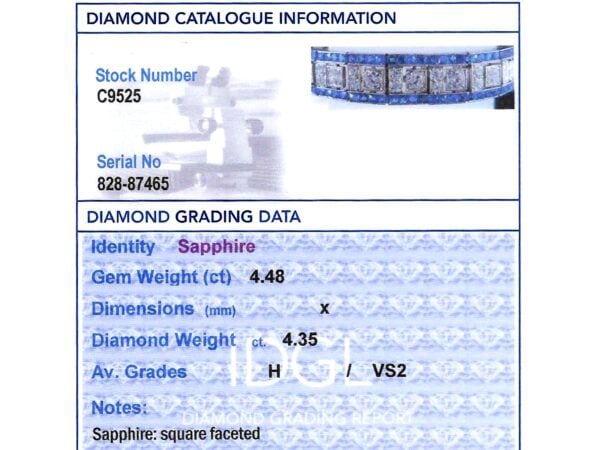 Antique Diamond and Sapphire Line Bracelet