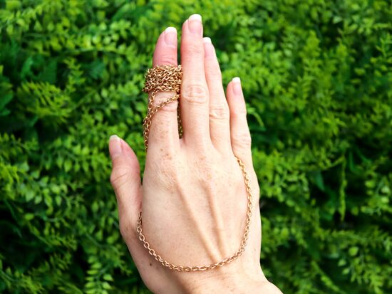 Antique Gold Longuard Chain Outside