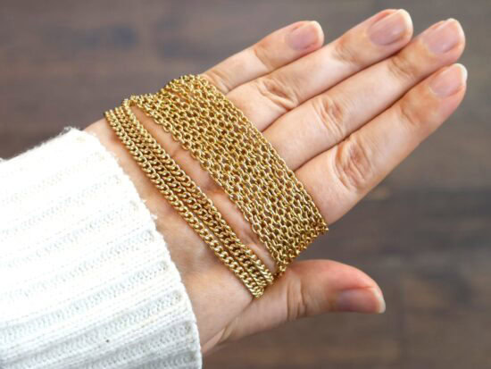 Gold Chain Worn On Wrist